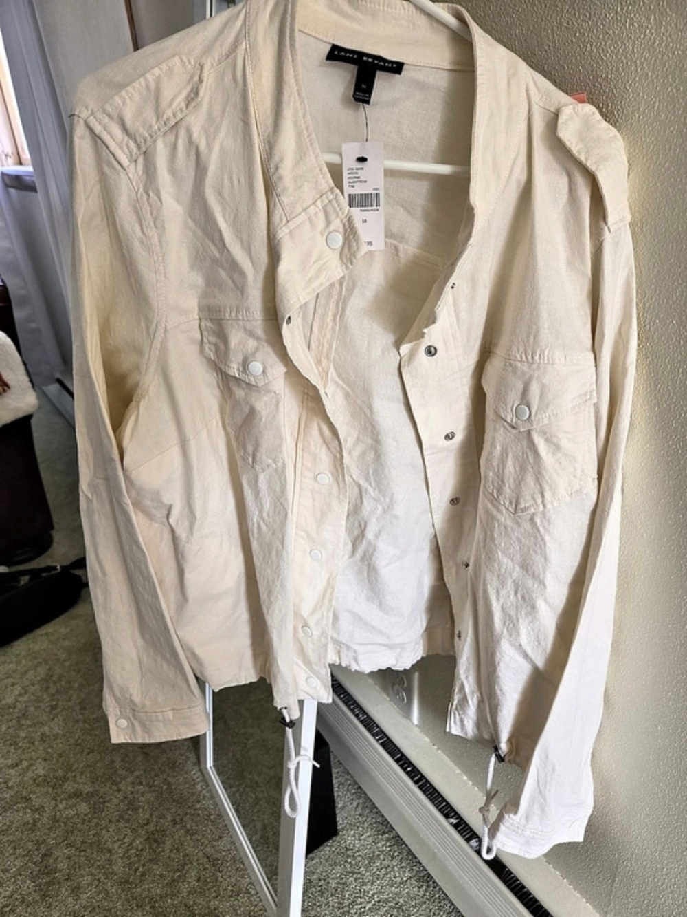 Lane Bryant Linen Blend Utility Jacket Size 16 NWT